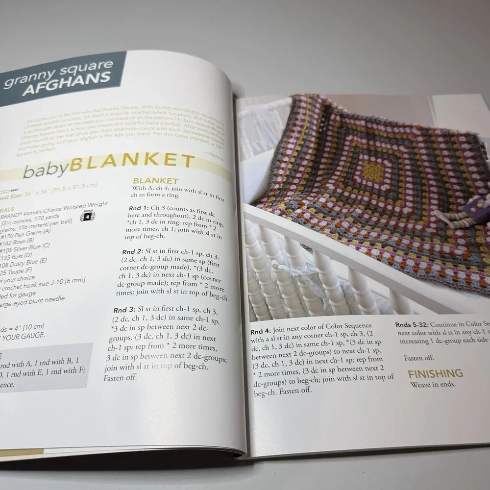 Leisure Arts Vanna's Choice Book Color It Beautiful Afghans 15 Colorful Throws